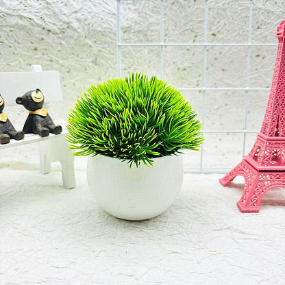 Small Round Fake Indoor Plant Pot