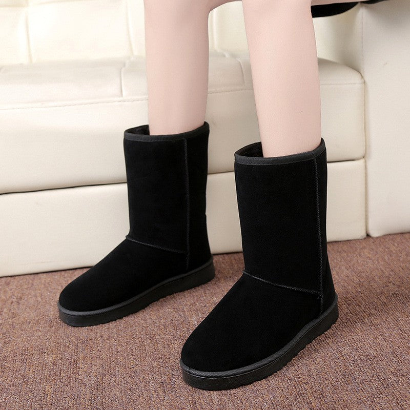 Warm Waterproof Women's Snow Boots with Fleece Lining