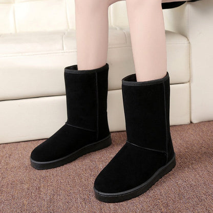 Warm Waterproof Women's Snow Boots with Fleece Lining