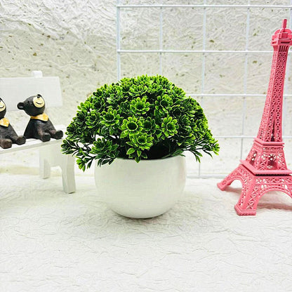 Small Round Fake Indoor Plant Pot