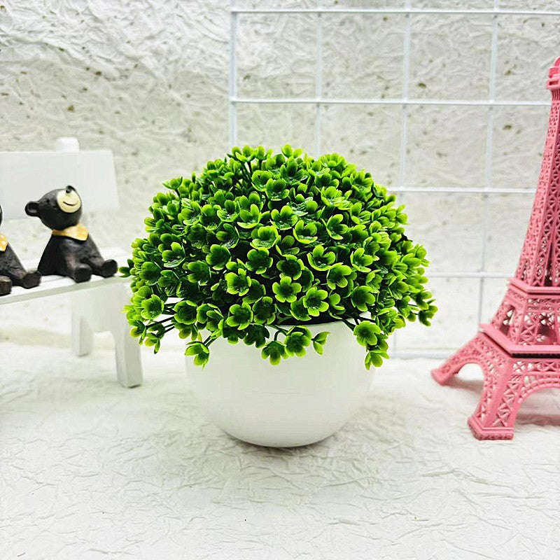 Small Round Fake Indoor Plant Pot