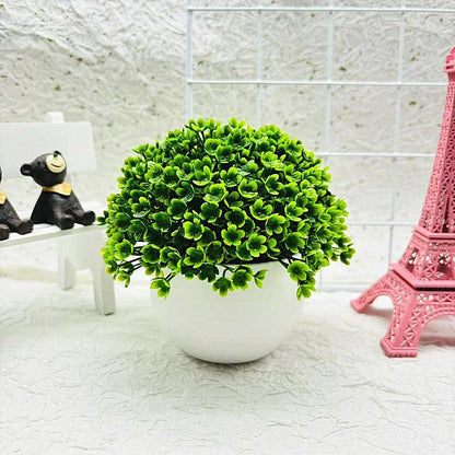 Small Round Fake Indoor Plant Pot