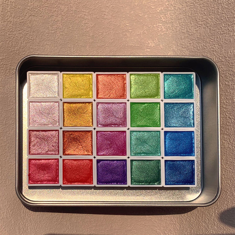 Vibrant 20 Color Watercolor Art Set