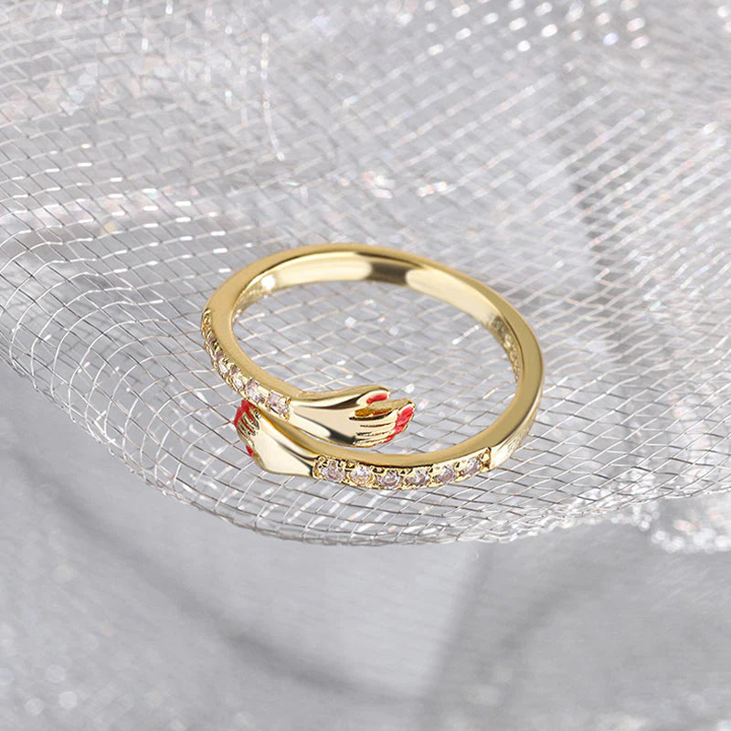 Lovely Heart Shaped Hug Ring