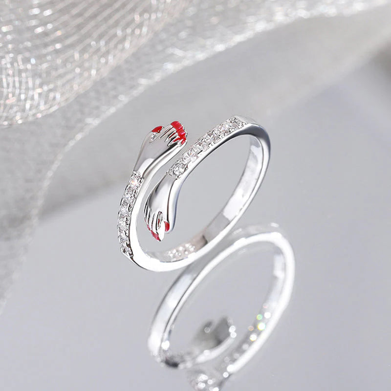 Lovely Heart Shaped Hug Ring