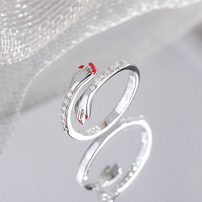 Lovely Heart Shaped Hug Ring