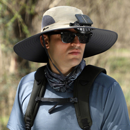 Waterproof Outdoor Fishing Cap with Solar Fan