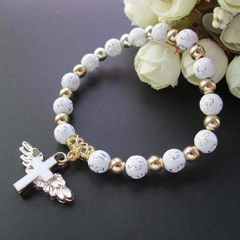 Delicate Wing Shaped Cross Necklace