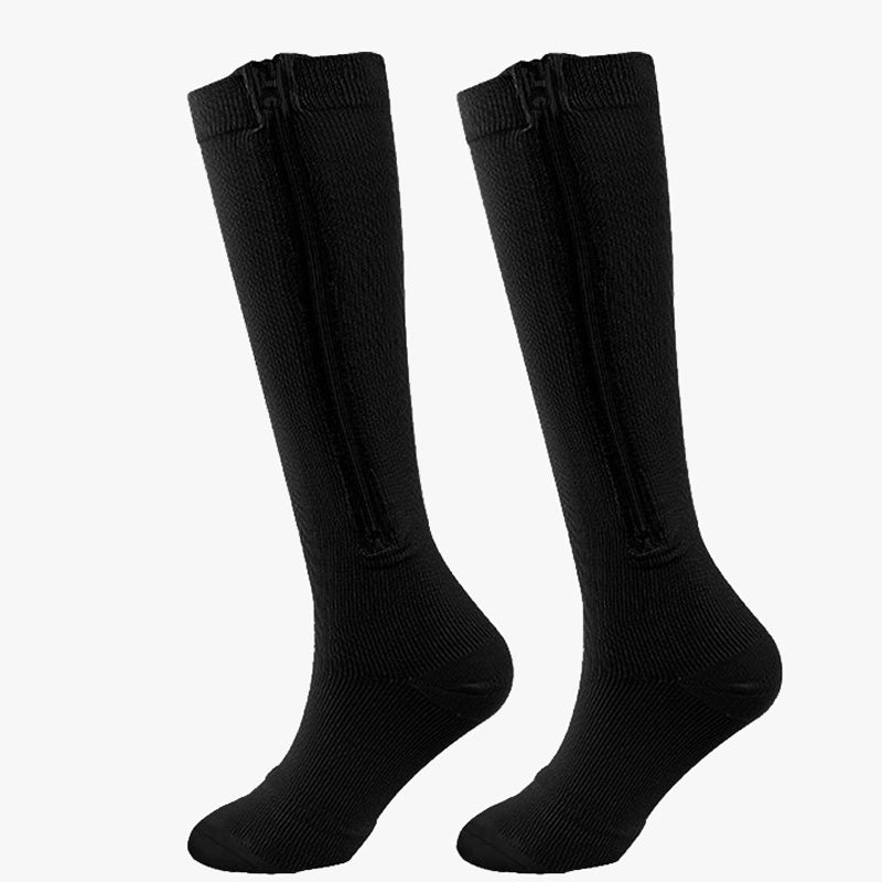 Comfortable Fit Compression Socks with Zip Closure