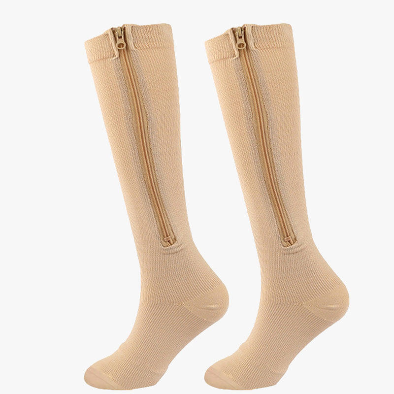 Comfortable Fit Compression Socks with Zip Closure
