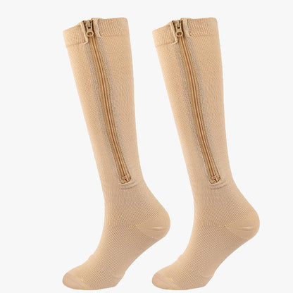 Comfortable Fit Compression Socks with Zip Closure