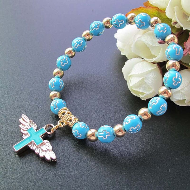 Delicate Wing Shaped Cross Necklace
