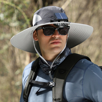Waterproof Outdoor Fishing Cap with Solar Fan