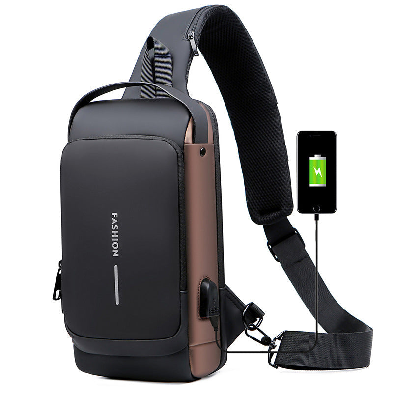 Secure USB Charge Crossbody Athletic Backpack Bag - Befez