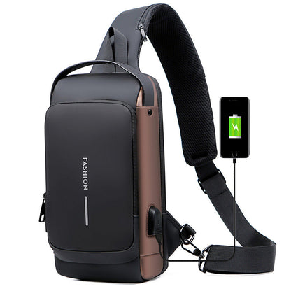 Secure USB Charge Crossbody Athletic Backpack Bag - Befez