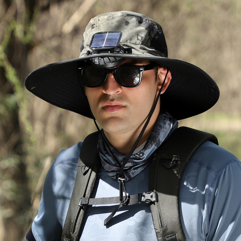 Waterproof Outdoor Fishing Cap with Solar Fan
