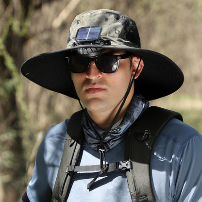 Waterproof Outdoor Fishing Cap with Solar Fan