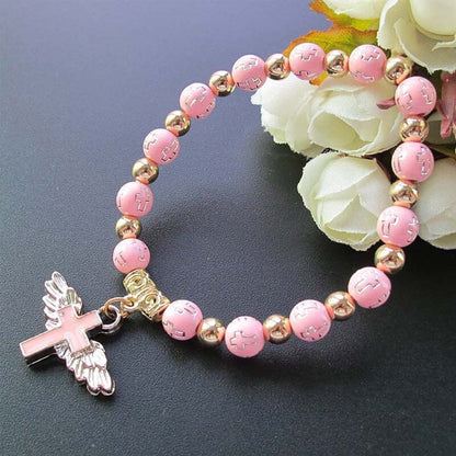 Delicate Wing Shaped Cross Necklace