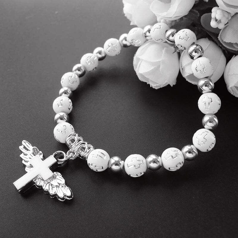 Delicate Wing Shaped Cross Necklace