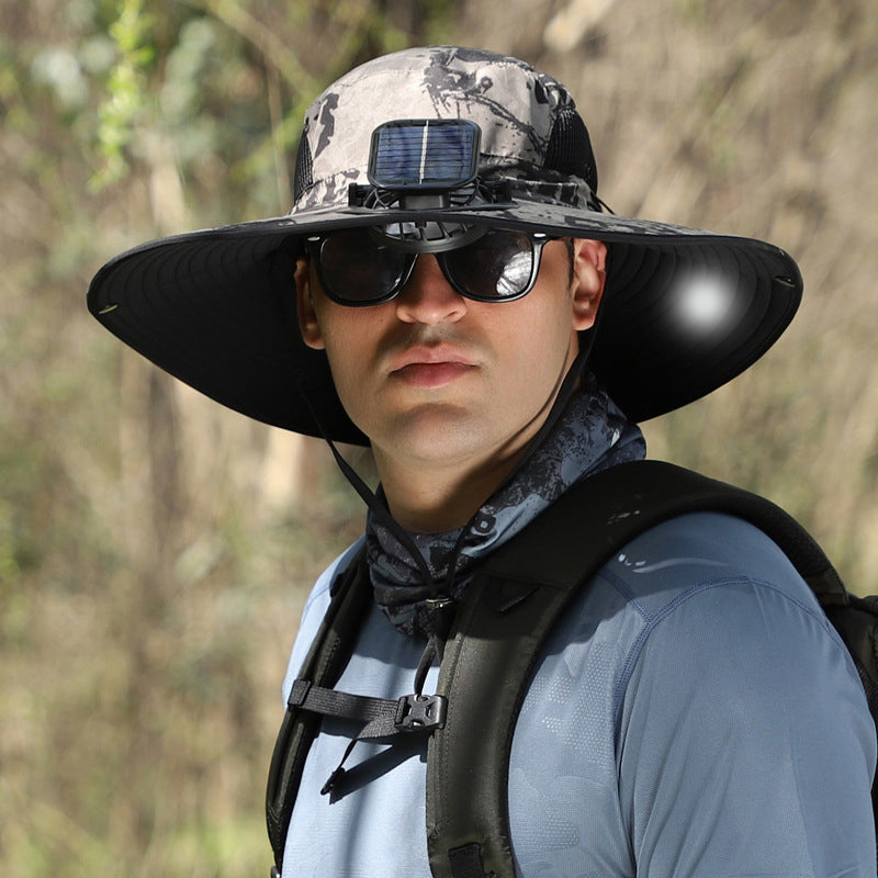 Waterproof Outdoor Fishing Cap with Solar Fan