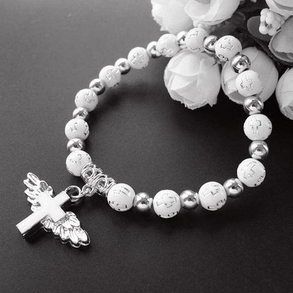Delicate Wing Shaped Cross Necklace