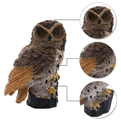 Solar Powered Owl Outdoor Lamp