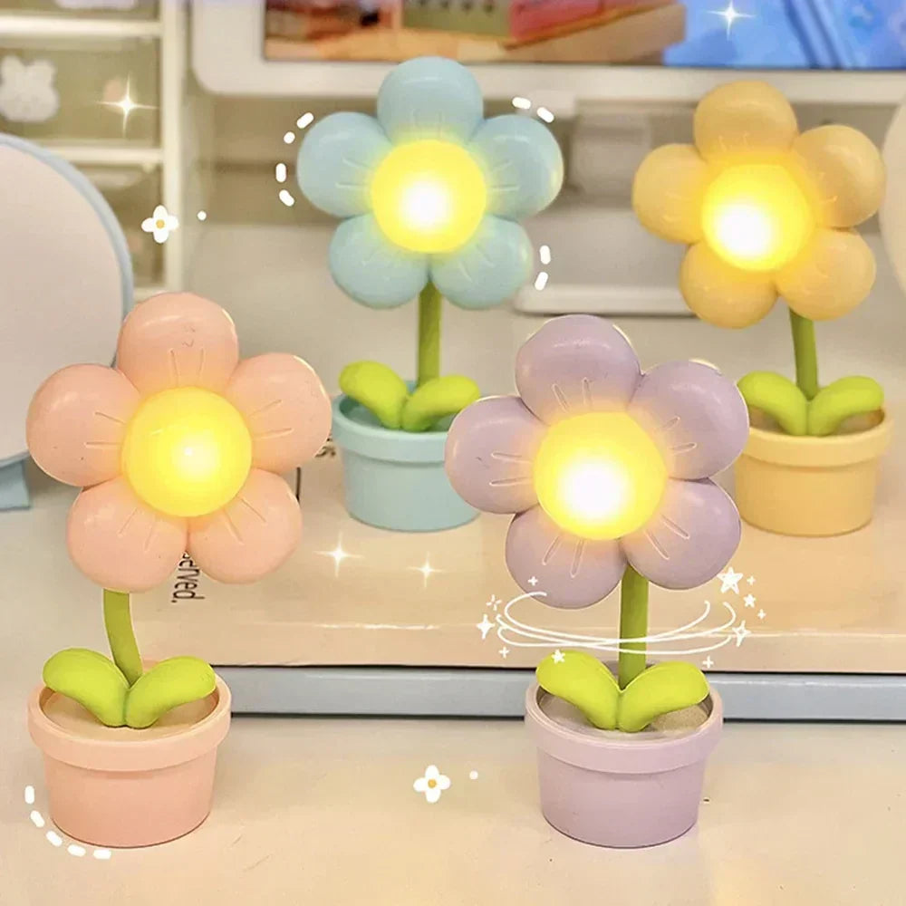 Serene Floral Desk Lamp