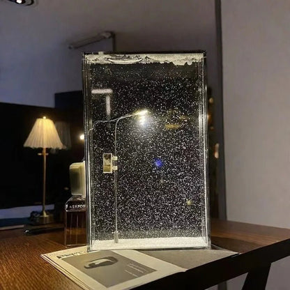 Winter Wonderland Table Lamp with Falling Snow Effect