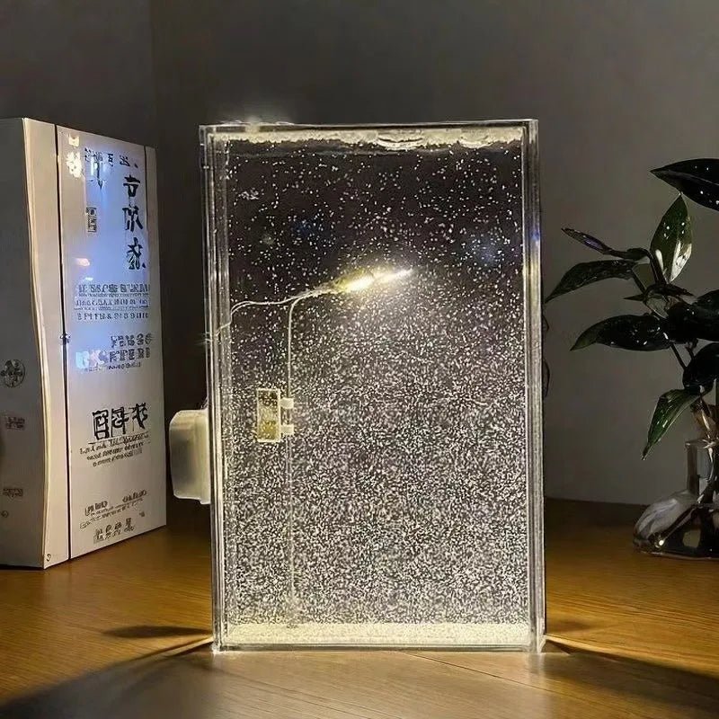 Winter Wonderland Table Lamp with Falling Snow Effect