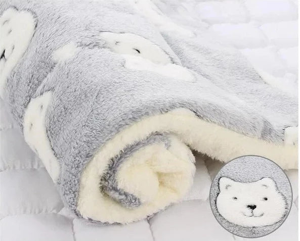 Cozy Plush Kitten Throw Blanket