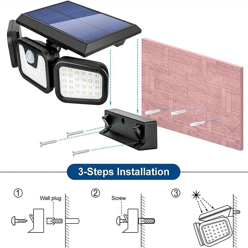 Outdoor Solar Powered Wall Light