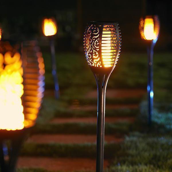 Colorful Outdoor Solar Flame Lamp