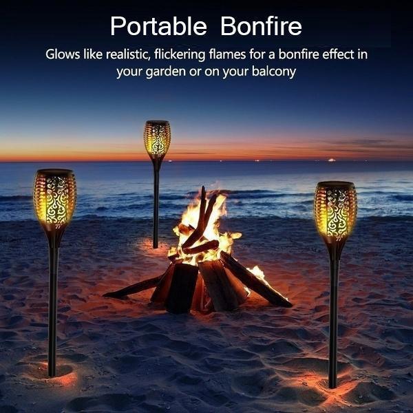 Colorful Outdoor Solar Flame Lamp