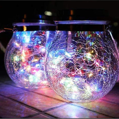 Rustic Solar Jar Table Lamp