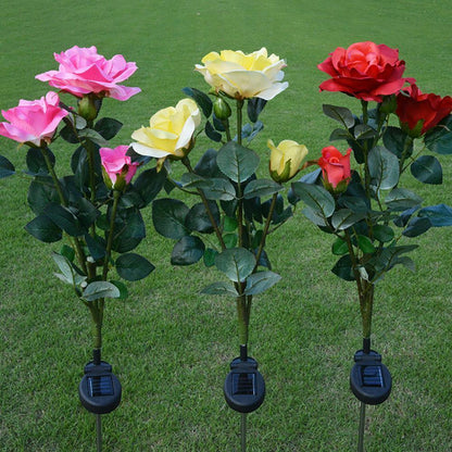 Colorful Solar Power Rose Lights