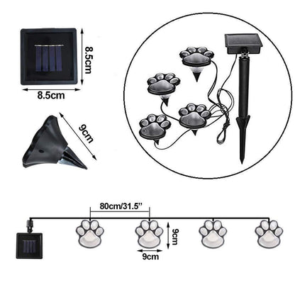 Adorable Pet Footprint Yard Lights