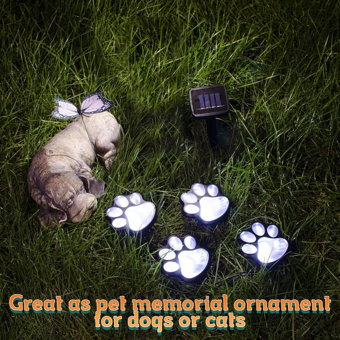 Adorable Pet Footprint Yard Lights