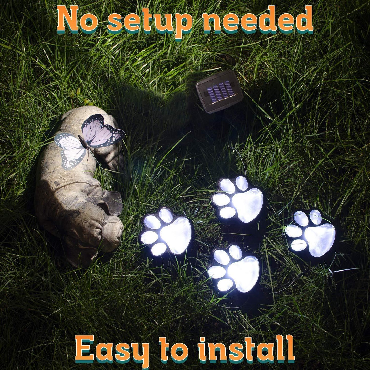 Adorable Pet Footprint Yard Lights