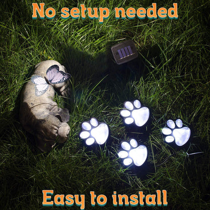Adorable Pet Footprint Yard Lights