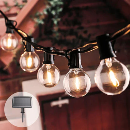 Outdoor LED Solar String Lanterns Deluxe