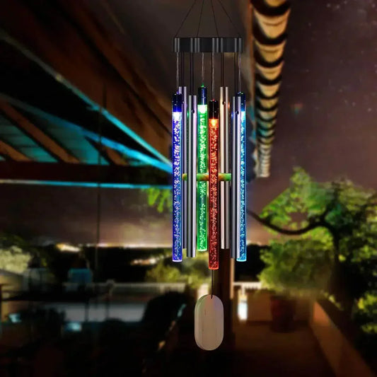Vibrant Outdoor Wind Chime with LED Light and Melody - Befez