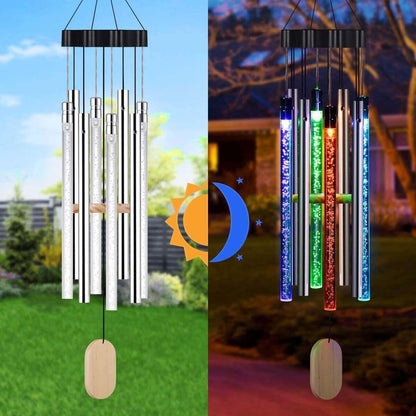 Vibrant Outdoor Wind Chime with LED Light and Melody