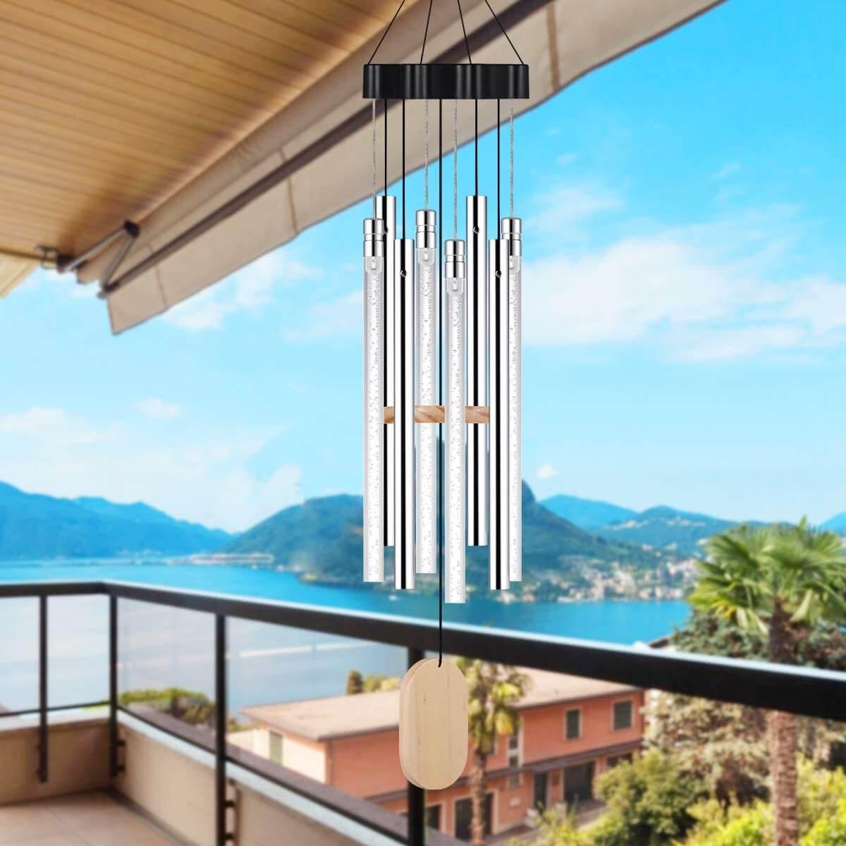 Vibrant Outdoor Wind Chime with LED Light and Melody