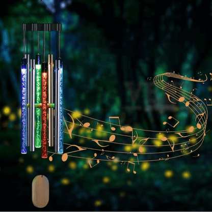 Vibrant Outdoor Wind Chime with LED Light and Melody