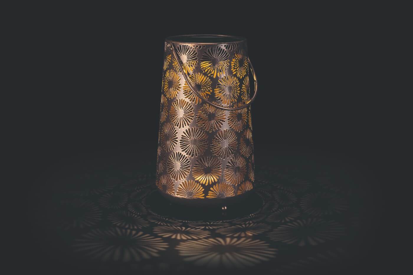 Classic Floral Outdoor Solar Lantern