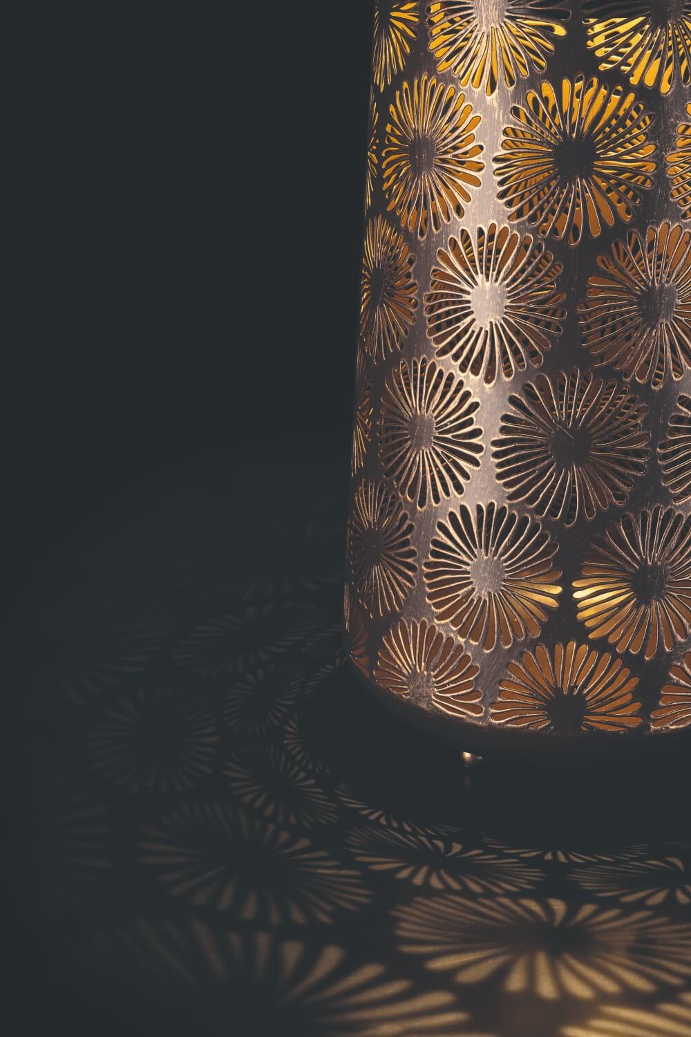 Classic Floral Outdoor Solar Lantern