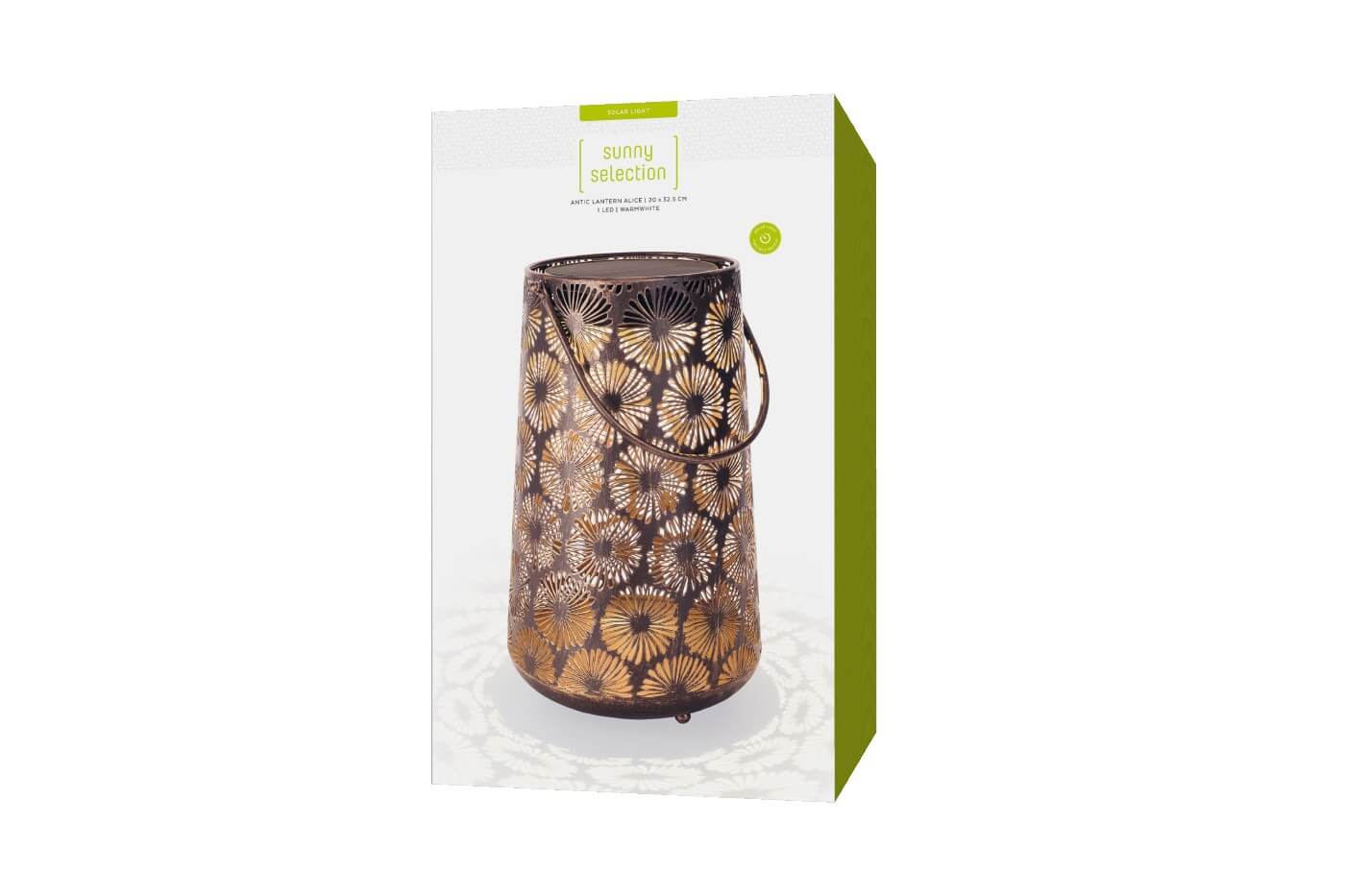 Classic Floral Outdoor Solar Lantern