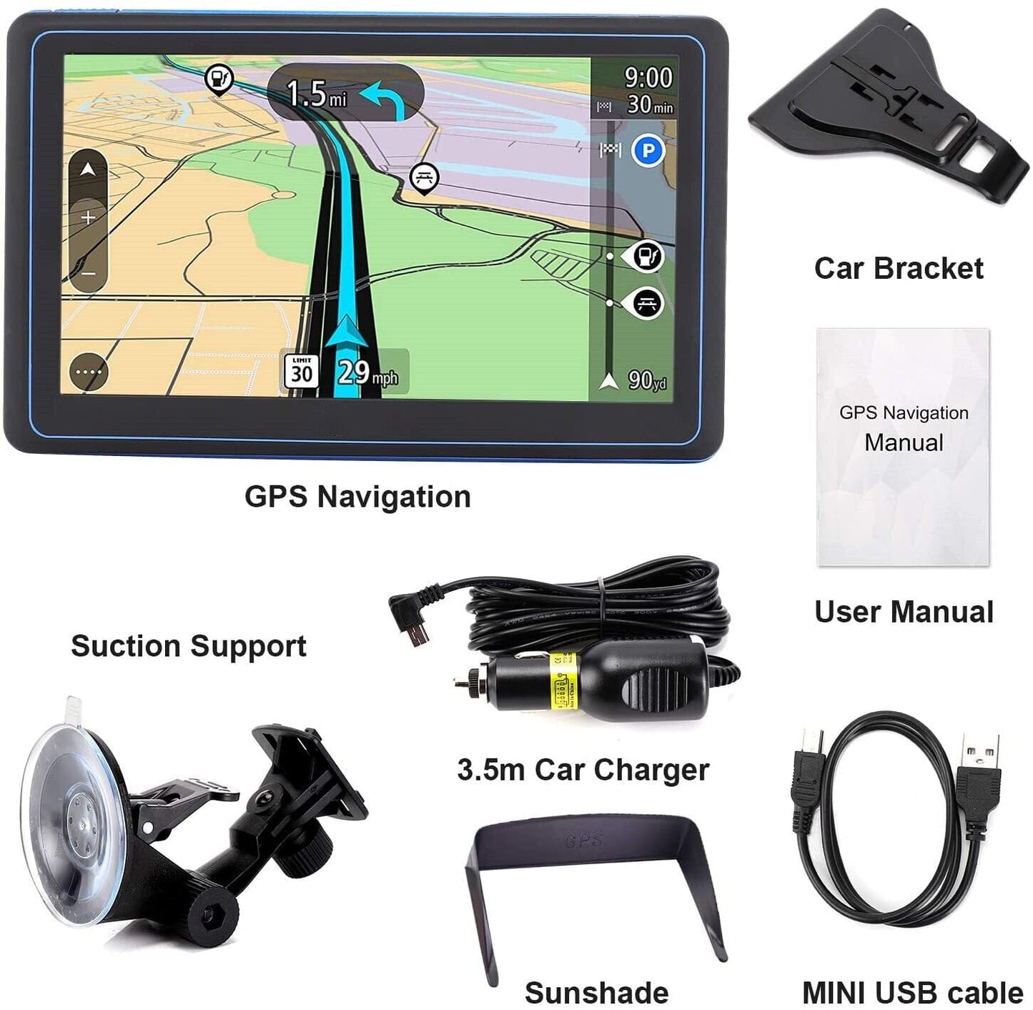 Compact 7 Sat Nav with Live Traffic and Europe Maps