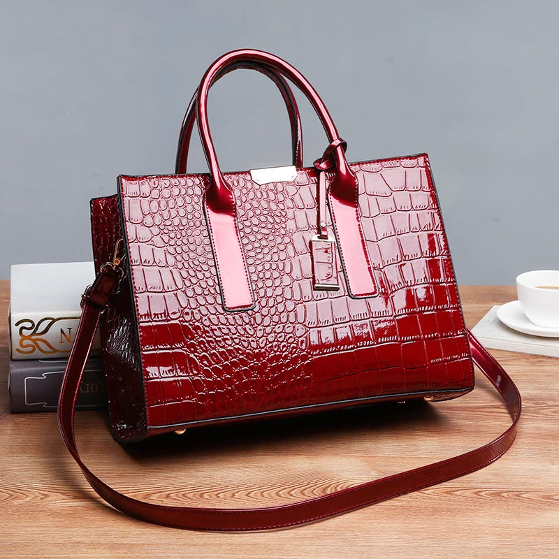 Luxury Crocodile Pattern Tote Bag
