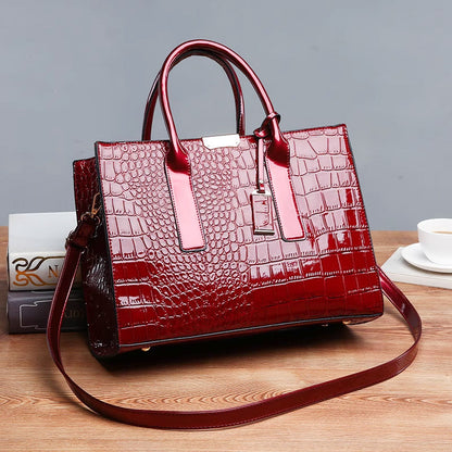 Luxury Crocodile Pattern Tote Bag